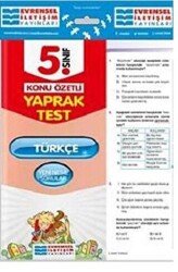 Evrensel İletişim Yayınları 5. Sınıf Türkçe Konu Özetli Yaprak Test - Evrensel İletişim Yayınları