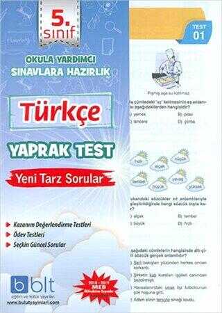 5. Sınıf Türkçe Yaprak Test