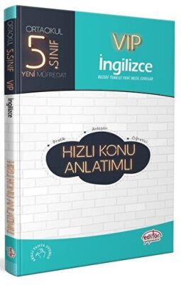 Editör Yayınevi 5. Sınıf VIP İngilizce Hızlı Konu Anlatımlı - 1