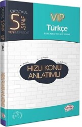 Editör Yayınevi 5. Sınıf VIP Türkçe Hızlı Konu Anlatımlı - Editör Yayınevi
