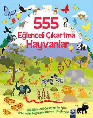 555 Eğlenceli Çıkartma - Hayvanlar - Altın Kitaplar