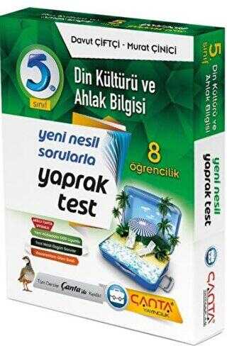 Çanta Yayınları 5. Sınıf Din Kültürü ve Ahlak Bilgisi 8 Öğrencilik Kutu Yaprak Test - 1