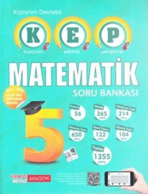 Kırmızı Beyaz Yayınları 5. Sınıf Matematik Kazanım Destekli Soru Bankası 2019 - 1