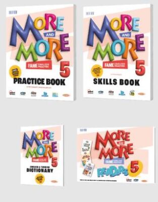 Kurmay Yayınları More and More English 5 Practice Book + Skills Book + Dictionary + Readers 6`lı set - 1