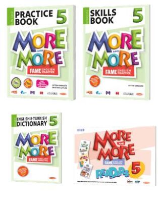 Kurmay Yayınları More and More English 5 Practice Book + Skills Book + Dictionary + Readers 6`lı set - 1
