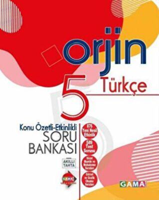 Gama Yayınları 5. Sınıf Orjin Türkçe Konu Özetli Soru Bankası - 1