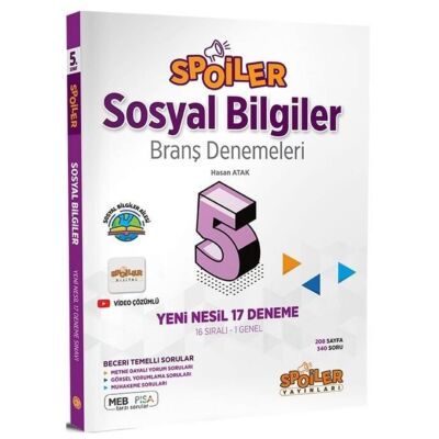 5. Sınıf Spoiler Branş Sosyal Bilimler Deneme - 1