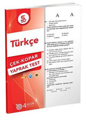 4 Adım Yayınları 5. Sınıf Türkçe Yaprak Test 2019 - 1
