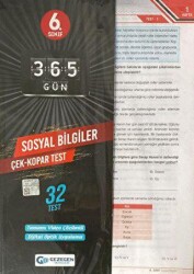 6. Sınıf 365 Gün Sosyal Bilgiler Yaprak Test - Gezegen Yayıncılık
