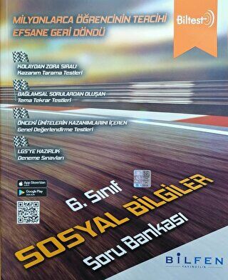 Bilfen Yayıncılık 6. Sınıf Biltest Sosyal Bilgiler Soru Bankası - 1