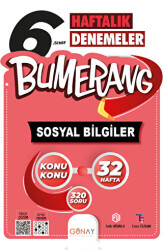Günay Yayınları 6. Sınıf Bumerang 32 Haftalık Sosyal Bilgiler Denemeleri - Günay Yayınları
