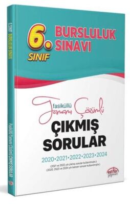 Editör Yayınevi 6. Sınıf Bursluluk Sınavı Tamamı Çözümlü Çıkmış Sorular - 1