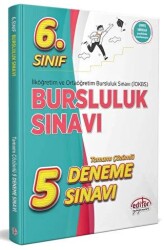 Editör Yayınevi 6. Sınıf Bursluluk Sınavı Çözümlü 5 Deneme Sınavı - Editör Yayınevi