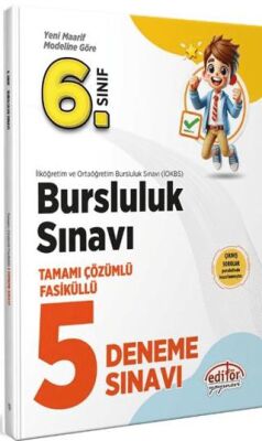 6. Sınıf Bursluluk Tamamı Çözümlü Fasiküllü 5 Deneme Sınavı - 1