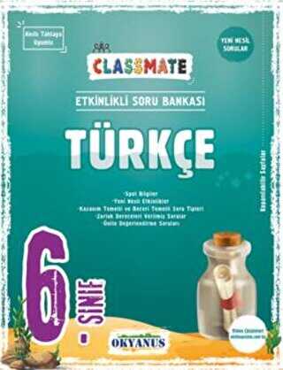 Okyanus Yayınları 6. Sınıf Classmate Türkçe Soru Bankası