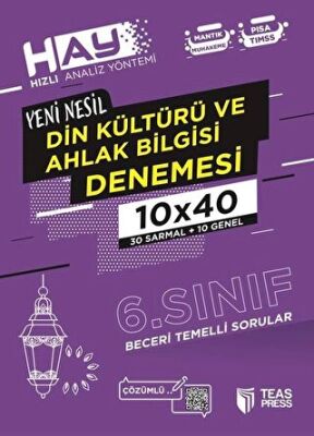 Teas Press HAY 6. Sınıf Din Kültürü Branş Deneme - 1