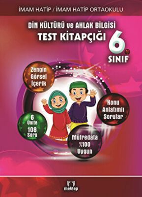 Mektep Yayınları 6. Sınıf Din Kültürü ve Ahlak Bilgisi Test Kitapçığı - 1