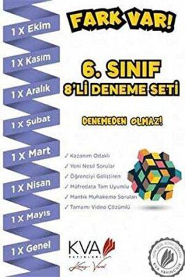 6. Sınıf Fark Var 8`li Deneme Seti - 1