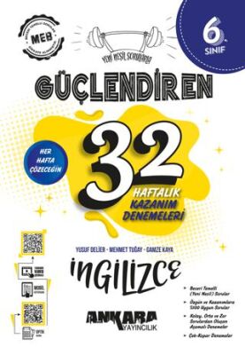 Ankara Yayıncılık 6. Sınıf Güçlendiren 32 Haftalık İngilizce Kazanım Denemeleri - 1