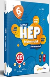 Hiper Zeka Yayınları 6. Sınıf Haftalık Hep Matematik 40 Deneme - Hiper Zeka Yayınları