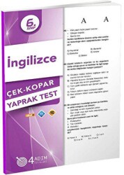 4 Adım Yayınları 6. Sınıf İngilizce Çek Kopar Yaprak Test - 4 Adım Yayınları