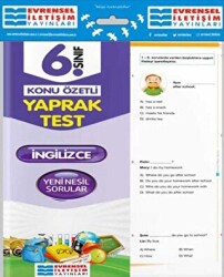 Evrensel İletişim Yayınları 6. Sınıf İngilizce Konu Özetli Yaprak Test - Evrensel İletişim Yayınları