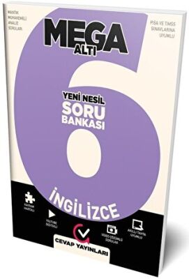 Cevap Yayınları 6. Sınıf İngilizce Mega Altı Soru Bankası - 1