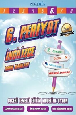 Netbil Yayıncılık 6. Sınıf İngilizce Periyot Soru Bankası - 1