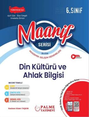 6. Sınıf Maarif Serisi Din Kültürü ve Ahlak Bilgisi Haftalık 39 Deneme - 1