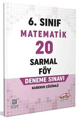 Editör Yayınevi 6. Sınıf Matematik 20 Sarmal Föy Deneme Sınavı