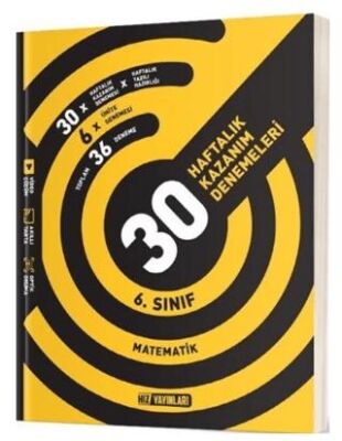 Hız Yayınları 6. Sınıf Matematik 30 Haftalık Kazanım Denemeleri - 1