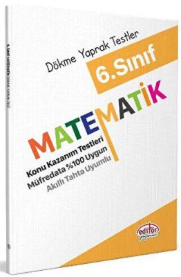 Editör Yayınevi 6. Sınıf Matematik Dökme Yaprak Testler - 1
