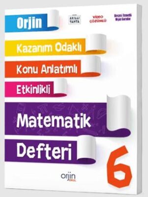 6. Sınıf Matematik Orjin Konu Anlatımlı Defter - 1