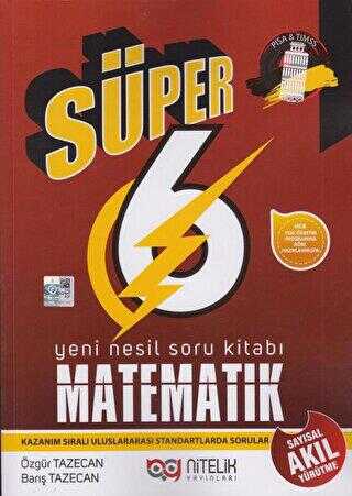 Nitelik Yayınları - Bayilik 6. Sınıf Matematik Süper Yeni Nesil Soru Kitabı