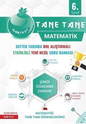Nartest Yayınevi 6. Sınıf Matematik Yeşil Defter Tadında Tane Tane - Nartest Yayınevi