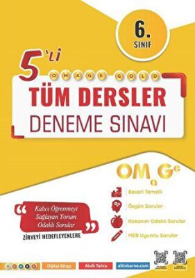 Omage Yayınları 6. Sınıf Omage Gold Tüm Dersler Deneme Sınavı - 1