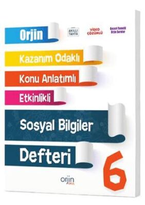 6. Sınıf Sosyal Bilgiler Orjin Konu Anlatımlı Defter - 1