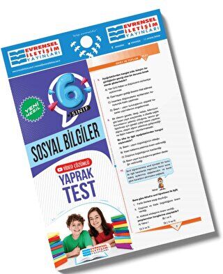 Evrensel İletişim Yayınları 6. Sınıf Sosyal Bilgiler Video Çözümlü Yaprak Test - 1