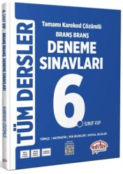 6. Sınıf Tüm Dersler Branş Branş Tamamı Çözümlü Deneme Sınavları - Editör Yayınevi