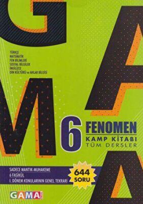 Fenomen Yayınları 6. Sınıf Tüm Dersler Fenomen Kamp Kitabı Gama Okul Yayınları - 1