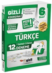 6. Sınıf Türkçe 12`li Deneme - Gizli Yayınları