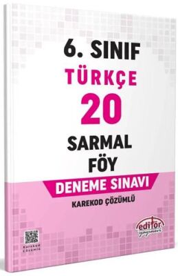 Editör Yayınevi 6. Sınıf Türkçe 20 Sarmal Föy Deneme Sınavı - 1