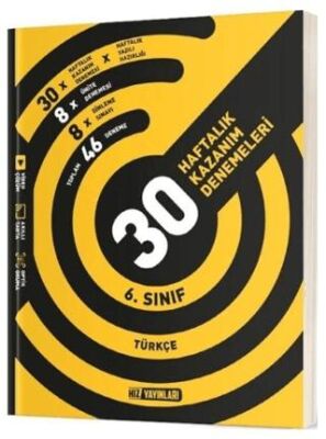 Hız Yayınları 6. Sınıf Türkçe 30 Haftalık Kazanım Denemeleri - 1