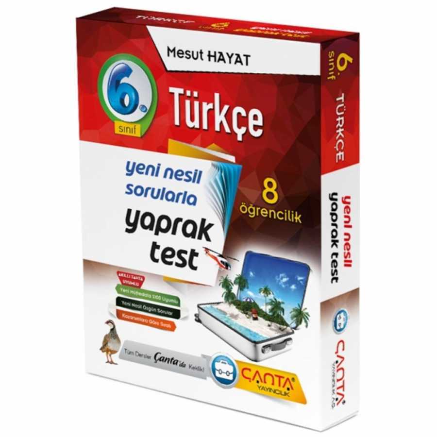 Çanta Yayınları 6. Sınıf Türkçe 8 Öğrencilik Kutu Yaprak Test