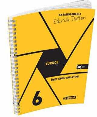 Hız Yayınları 6. Sınıf Türkçe Özet Konu Anlatımlı Etkinlik Kitabı