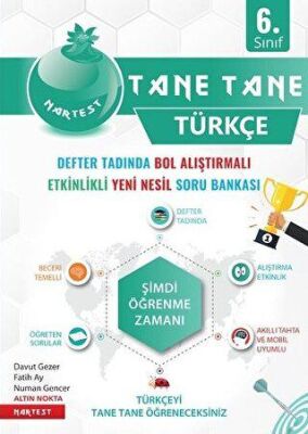 Nartest Yayınevi 6. Sınıf Türkçe Tane Tane Defter Tadında Soru Bankası - 1