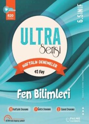 6. Sınıf Ultra Serisi Fen Bilimleri Haftalık Denemeler 41 Föy - Palme Yayınları