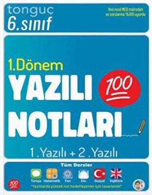 Tonguç Akademi 6. Sınıf Yazılı Notları 1. Dönem 1 ve 2. Yazılı - 1