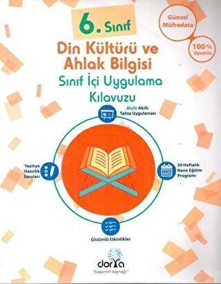 Dorya Yayınları 6. Sınıf Din Kültürü ve Ahlak Bilgisi Sınıf İçi Uygulama Kılavuzu