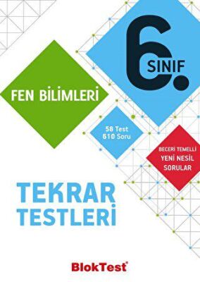 Tudem Yayınları - Bayilik 6. Sınıf Fen Bilimleri Tekrar Testleri - 1